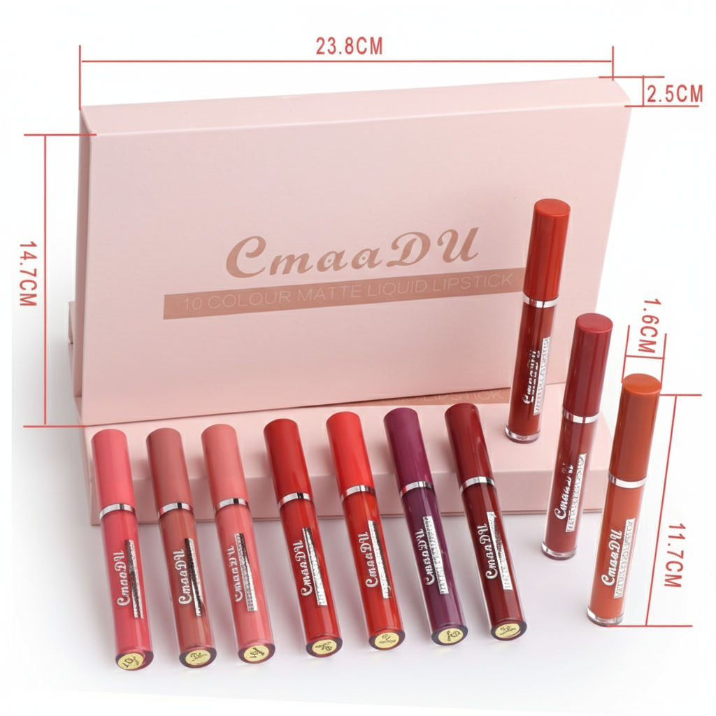VelvetMuse Luxe – Waterproof Matte Lipstick Set