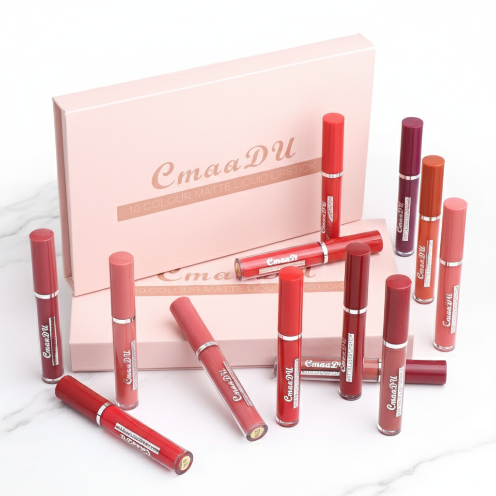 VelvetMuse Luxe – Waterproof Matte Lipstick Set