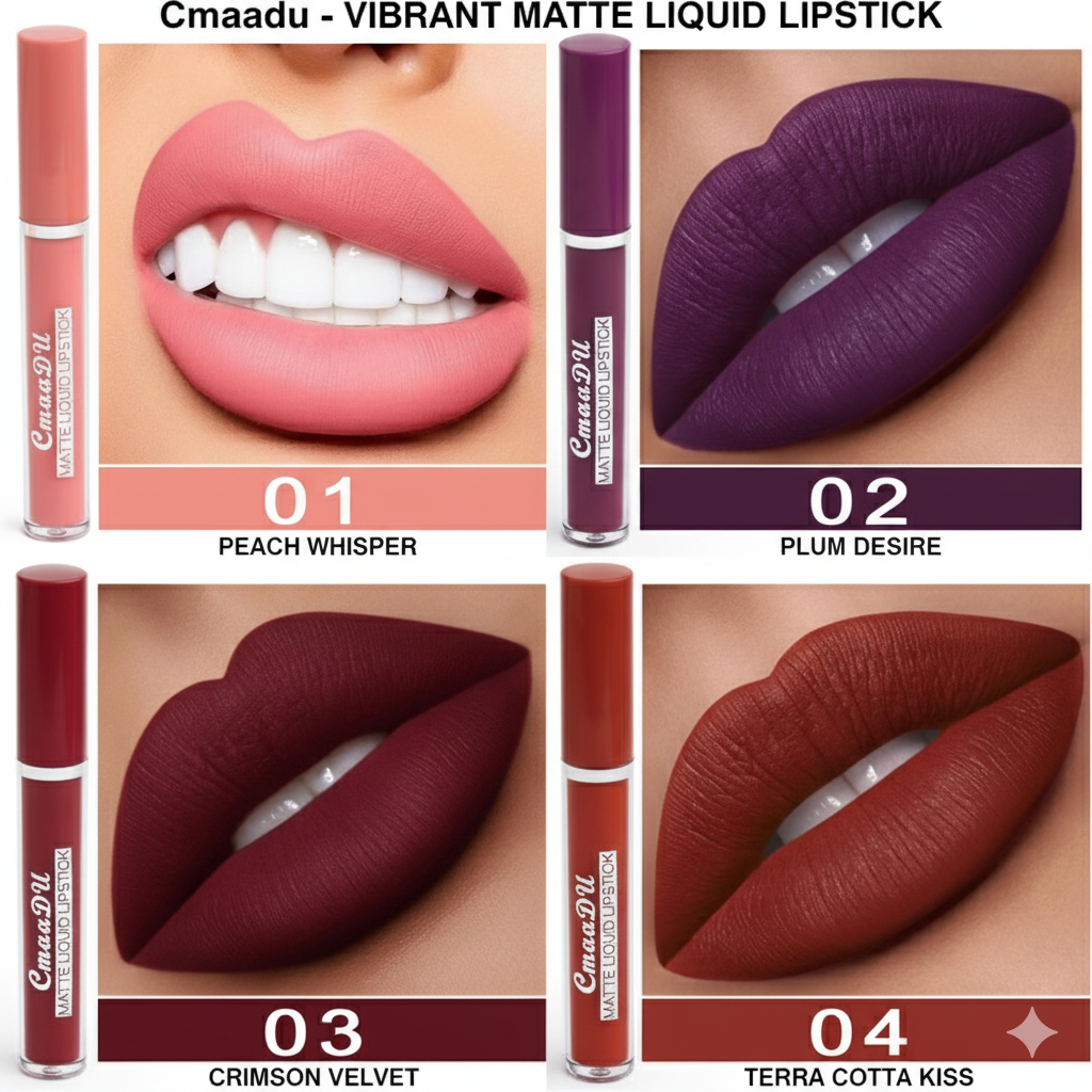 VelvetMuse Luxe – Waterproof Matte Lipstick Set
