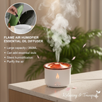 FlameAura – Volcanic Mist Diffuser Lamp