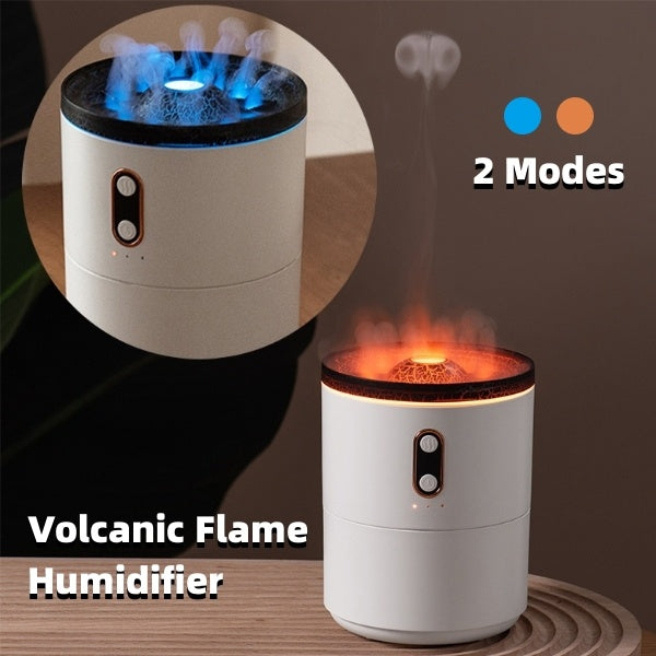 FlameAura – Volcanic Mist Diffuser Lamp